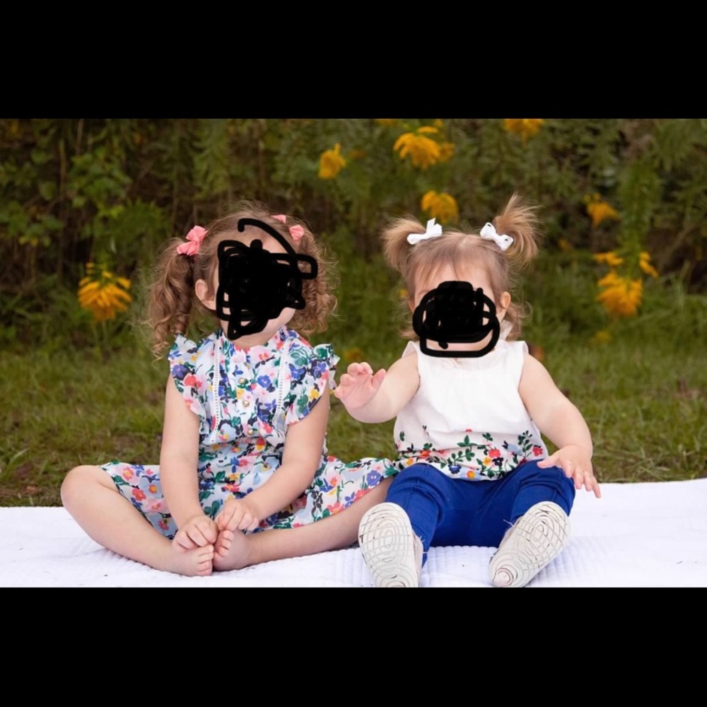 SET! Janie and Jack blue floral top + pants 18-24m